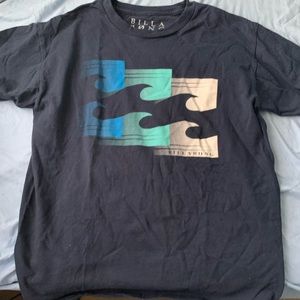 Navy blue, turquoise and white billabong shirt